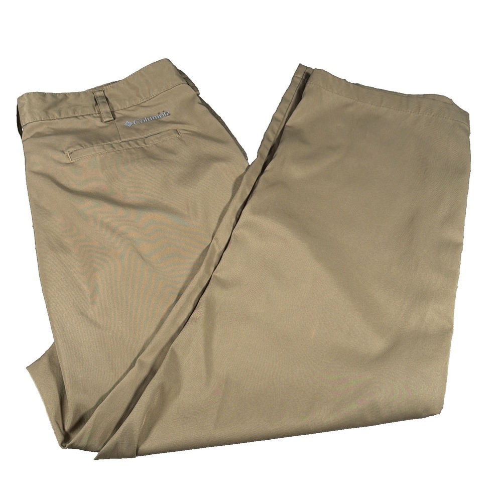Columbia Men's Golf‎ Pants 36 X 30 (FITS 34 X 27) HEMMED Khaki Omni Wick Comfort